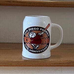 San Diego Padres 60th Anniversary White Mug